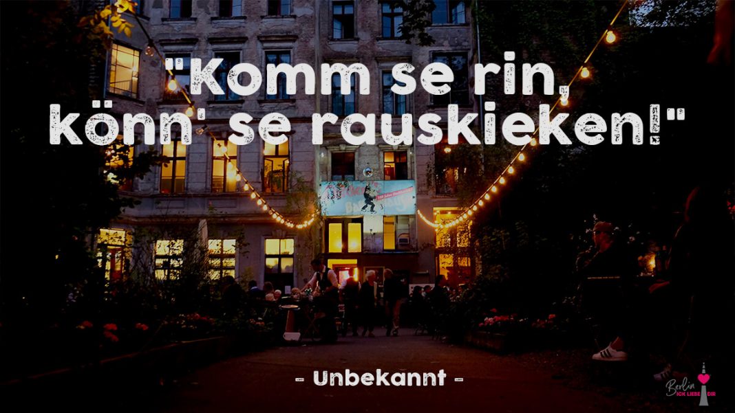 Berliner Sprüche & Zitate BERLIN ICK LIEBE DIR